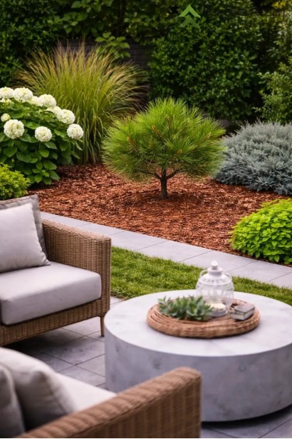 Сосна Веймутова Бергманс Міні у ланшафті